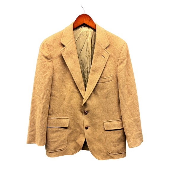 Polo University by Ralph Lauren Men's 40R Camel Hair Blazer Tan Coat Scotland